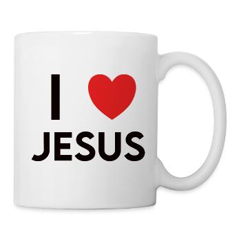 I Love Jesus Heart - Mug - white - Right