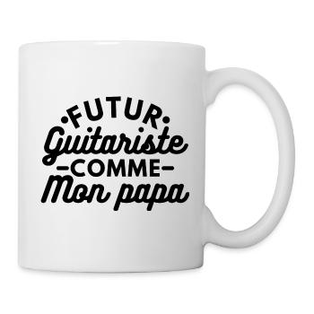 Futur guitariste comme mon papa - Mug blanc - blanc - Droite