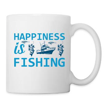 Fishing is Happiness - Tasse - Weiß - Rechts