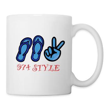 Savate 2 doigts - Mug blanc - blanc - Droite