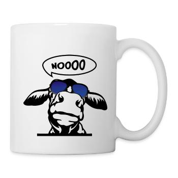 Kuh noooo | Neinsager nein Kühe Sonnenbrille nö - Tasse - Weiß - Rechts