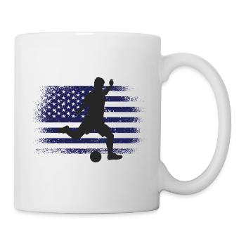 USA Soccer Jersey Drapeau américain - Mug blanc - blanc - Droite