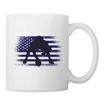 Maillot de football américain Drapeau des États-Unis - Mug blanc - blanc - Droite