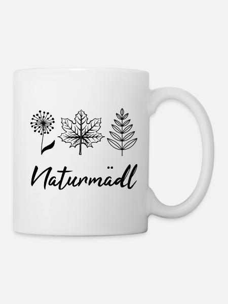 Naturmädl Wandern Wald Freizeit Wanderin Natur - Tasse - Weiß