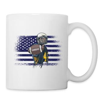 Maillot de football américain Drapeau des États-Unis - Mug blanc - blanc - Droite