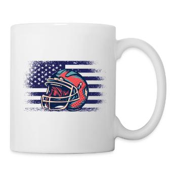 Maillot de football américain Drapeau des États-Unis - Mug blanc - blanc - Droite