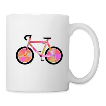 Le vélo géométrique by Cinodrago - Mug blanc - blanc - Droite