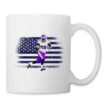 Maillot de football américain Drapeau des États-Unis - Mug blanc - blanc - Droite