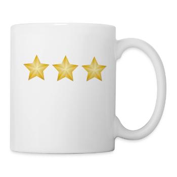 Drei Sterne - Tasse - Weiß - Rechts