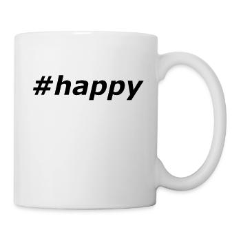 #happy - Tasse - Weiß - Rechts