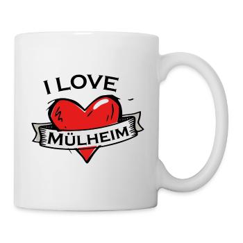 Mülheim - Ich liebe Stadtnamen in Tattoo Stil - Tasse - Weiß - Rechts