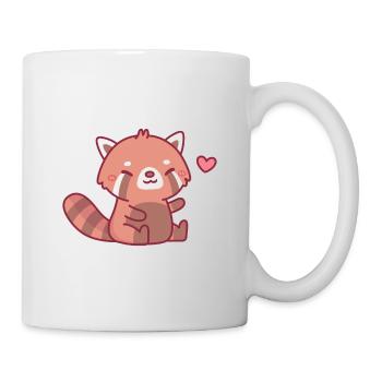 Cute Happy Red Panda - Mug - white - Right