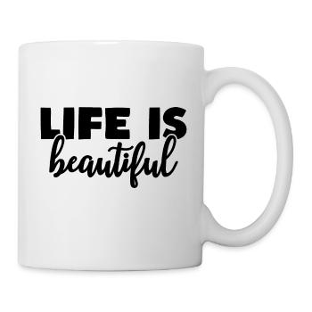 La vie est belle motivation citation de vie - Mug blanc - blanc - Droite