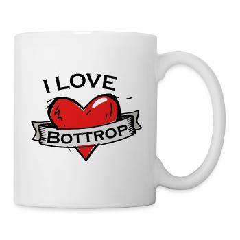 Bottrop - Ich liebe Stadtnamen in Tattoo Stil - Tasse - Weiß - Rechts