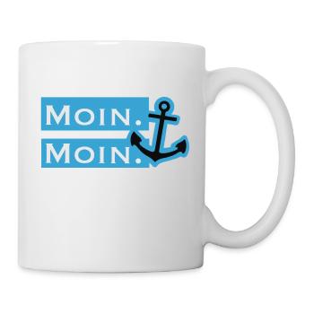 Moin Moin - Tasse - Weiß - Rechts