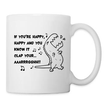 T REX CLAP HAND - Mug - white - Right