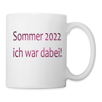 Sommer 2022 ich war dabei violett schwarz - Tasse - Weiß - Rechts