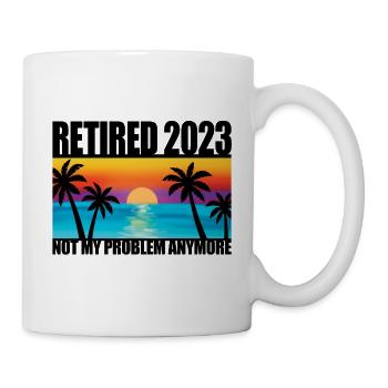 Retired 2023 Retirement Gift For Men & Women Funny - Mug - white - Right