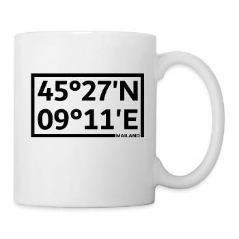 Coordonnées de Milan - Mug blanc - blanc - Droite