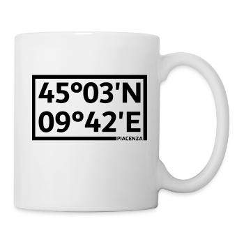 Coordonnées de Piacenza - Mug blanc - blanc - Droite