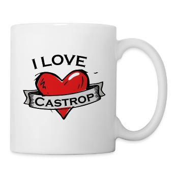 Castrop - Ich liebe Stadtnamen in Tattoo Stil - Tasse - Weiß - Rechts