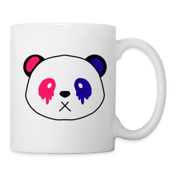 Panda kawaii rose et bleu - Mug blanc - blanc - Droite
