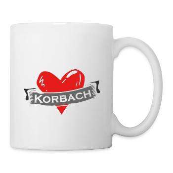 Korbach - Ich liebe Stadtnamen in Tattoo Stil - Tasse - Weiß - Rechts