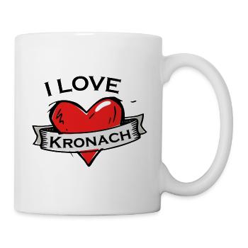 Kronach - Ich liebe Stadtnamen in Tattoo Stil - Tasse - Weiß - Rechts