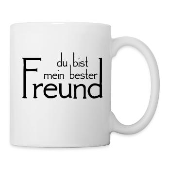 du bist mein bester Freund - Tasse - Weiß - Rechts