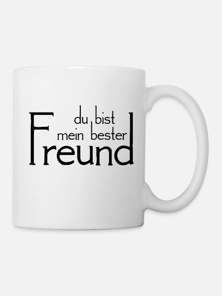 du bist mein bester Freund - Tasse - Weiß