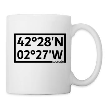 Coordonnées Logroño - Mug blanc - blanc - Droite