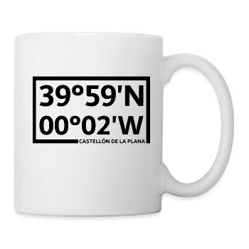 Coordonnées de Castellón de la Plana - Mug blanc - blanc - Droite