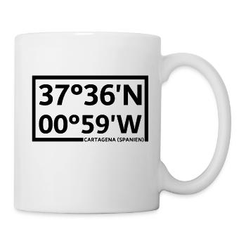 Coordonnées de Carthagène (Espagne) - Mug blanc - blanc - Droite