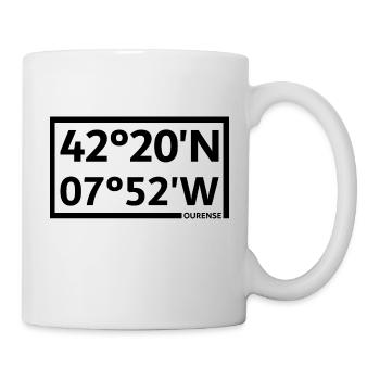 Coordonnées Ourense - Mug blanc - blanc - Droite