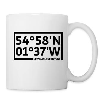 Newcastle upon Tyne coordinates - Mug - white - Right