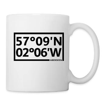 Aberdeen Koordinaten - Tasse - Weiß - Rechts
