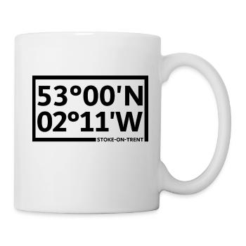 Stoke-on-Trent Koordinaten - Tasse - Weiß - Rechts