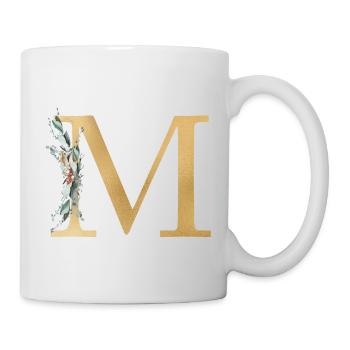 Personalisierbar Monogramm M - Tasse - Weiß - Rechts