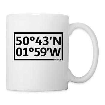 Coordonnées de la piscine - Mug blanc - blanc - Droite