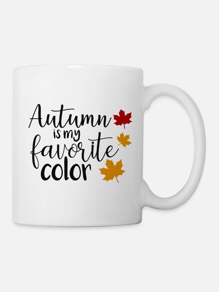 Herbst ist meine Lieblingsfarbe - Herbstliebhaber - Tasse - Weiß