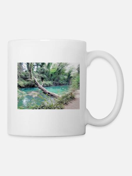 Zeichnung der Provence - Rivière de la Bresque - Tasse - Weiß
