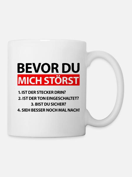 Tontechniker Toningenieur Tonmeister Lustig Sprüch - Tasse - Weiß