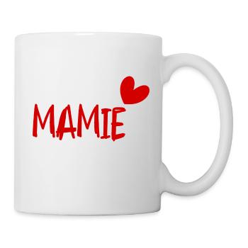 MAMIE. FÊTE DES MÈRES. BONNE FÊTE MAMIE. JE T'AIME - Mug blanc - blanc - Droite