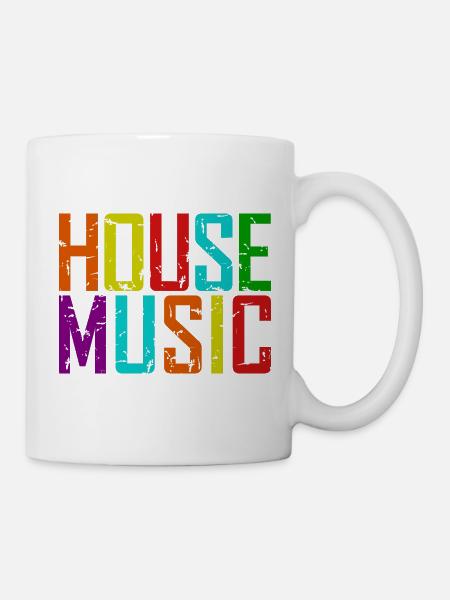 House Music LGBT Regenbogen - Tasse - Weiß
