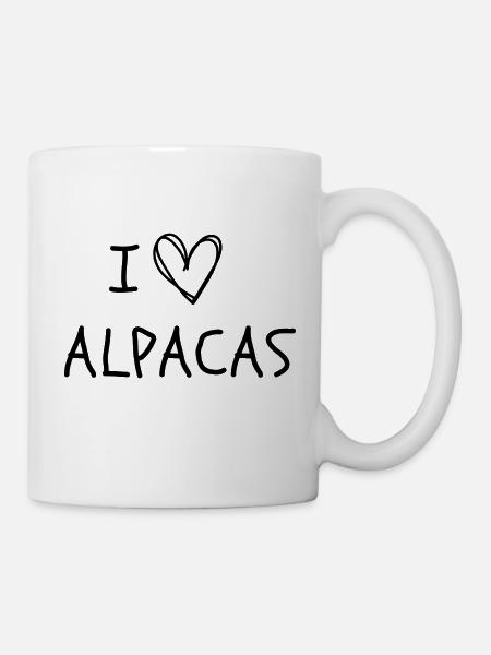 I love alpacas - Mug - white