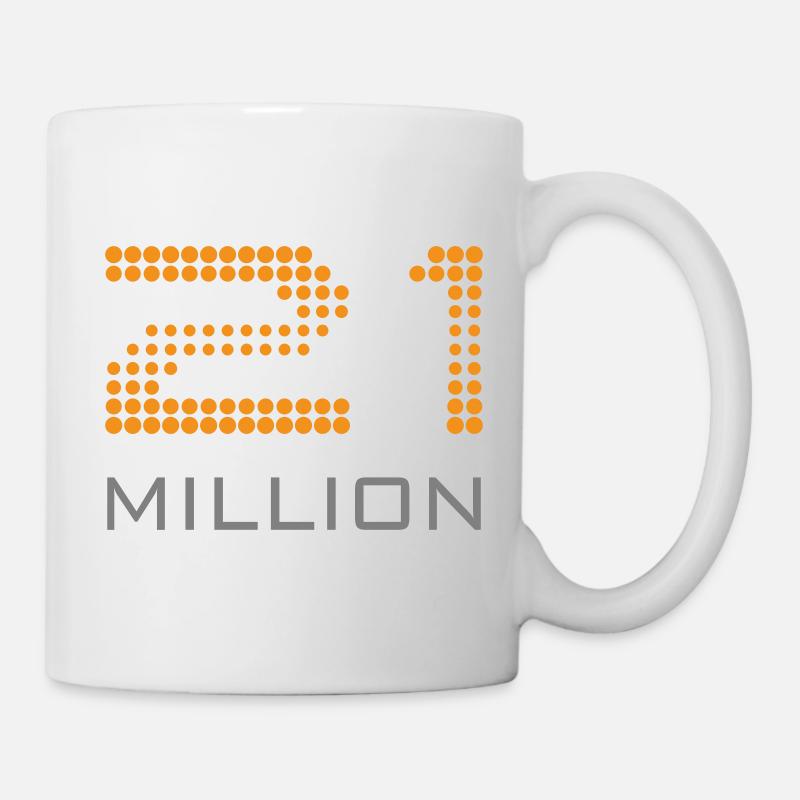 21 MILLION - Variante A dunkel - Tasse - Weiß