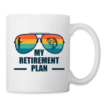 My Retirement Plan Fishing - Angler Pension Funny - Mug - white - Right