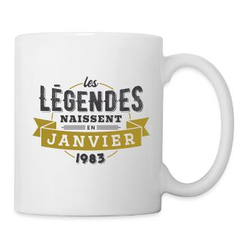Les légendes naissent en janvier 1983 anniversaire - Mug blanc - blanc - Droite