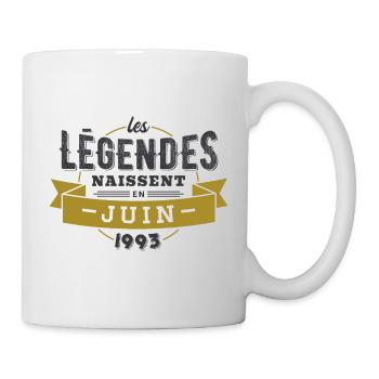 Les légendes naissent en juin 1993 anniversaire - Mug blanc - blanc - Droite