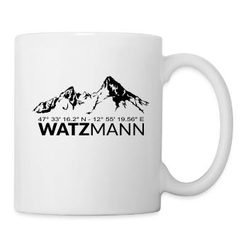 Berg Watzmann Coordonnées GPS Géocachette d’adresse - Mug blanc - blanc - Droite